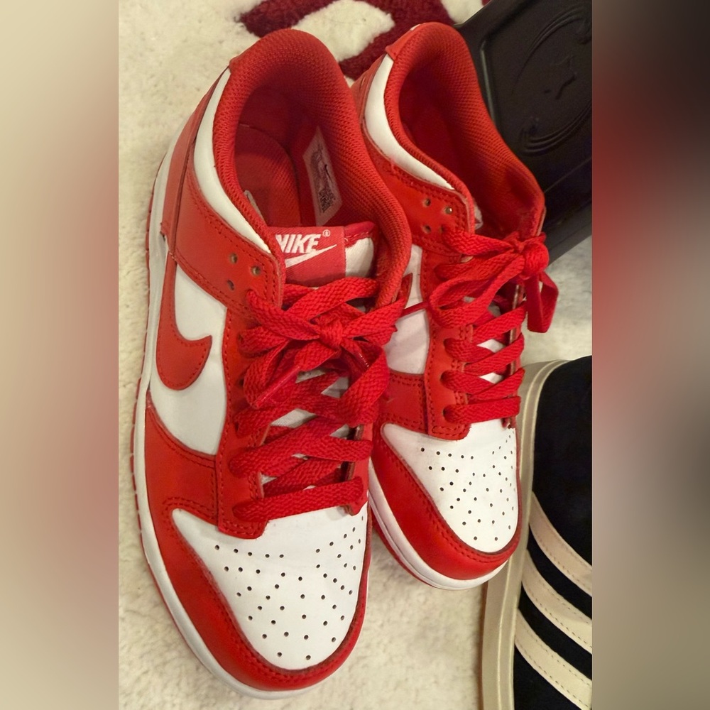 Nike Red Athletic Shoe Interior with Size Label